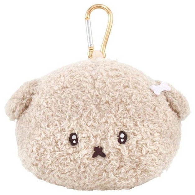 San-X 意志薄弱醬 逃避小狗 絨毛造型零錢包吊飾 (大頭款)