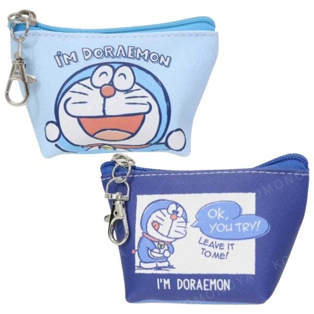哆啦A夢 皮質三角零錢包吊飾