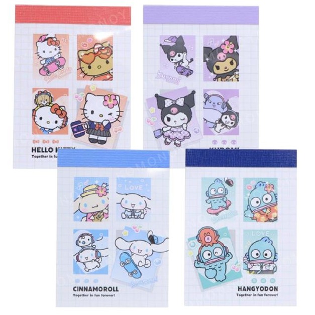 Sanrio 三麗鷗 迷你便條本 (裝扮款) Kitty 酷洛米 大耳狗 漢頓