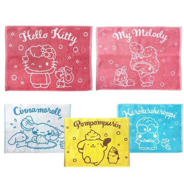Sanrio 三麗鷗 毛巾布腳踏墊 (洗澡款) Kitty 大耳狗 美樂蒂 布丁狗 大眼蛙