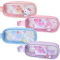Sanrio 三麗鷗 皮質窗口拉鍊筆袋 (果凍款) Kitty 美樂蒂 大耳狗 酷洛米