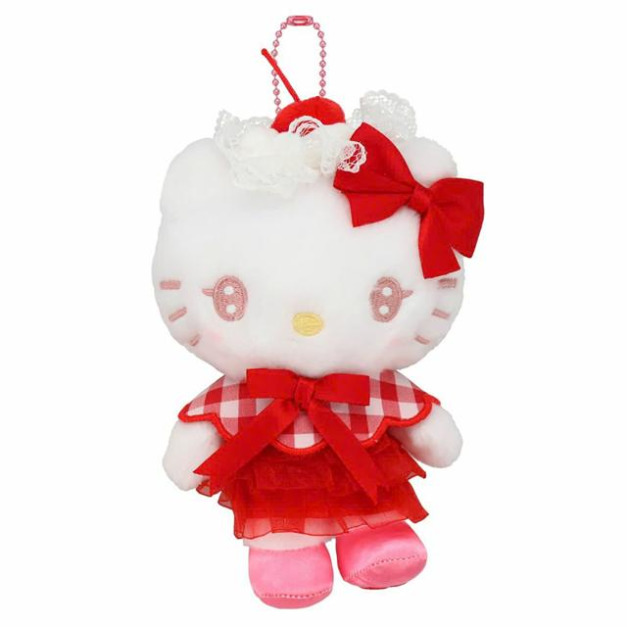 ▲新品特價 Sanrio 三麗鷗 粧美堂 Hello Kitty 絨毛玩偶吊飾 (櫻桃鮮奶油)