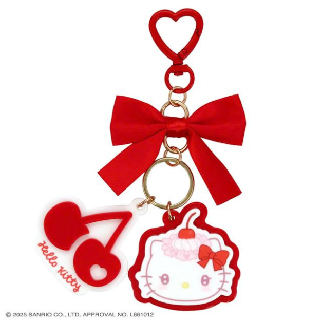 ▲新品特價 Sanrio 三麗鷗 粧美堂 Hello Kitty 壓克力造型鑰匙圈 (櫻桃鮮奶油)