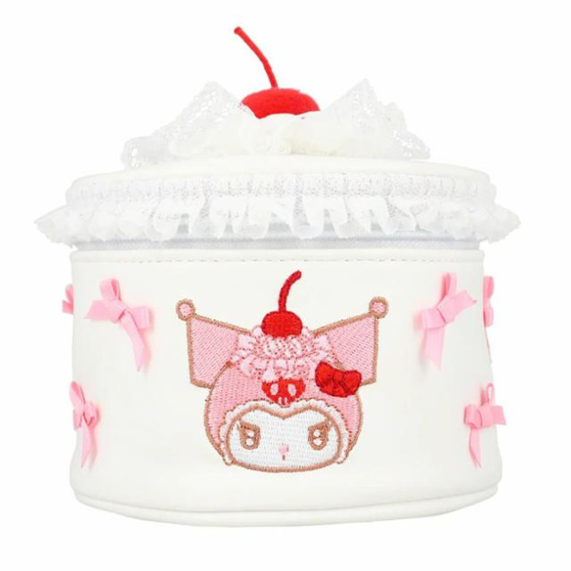▲新品特價 Sanrio 三麗鷗 粧美堂 酷洛米 蛋糕造型皮質化妝包 (櫻桃鮮奶油)