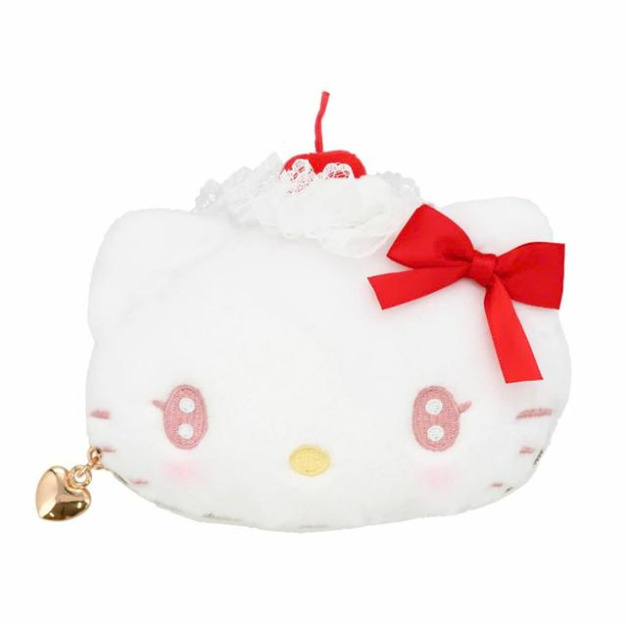 ▲新品特價 Sanrio 三麗鷗 粧美堂 Hello Kitty 絨毛造型零錢包 (櫻桃鮮奶油)
