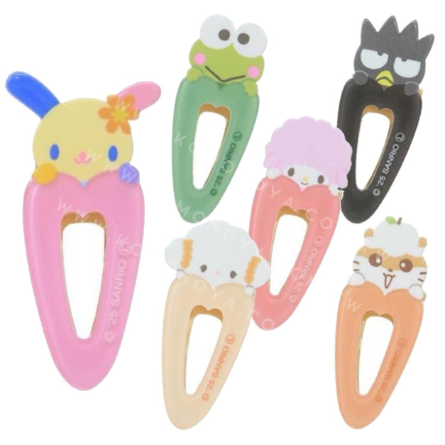 Sanrio 三麗鷗 壓克力造型鐵髮夾 (探頭款) 酷企鵝 大眼蛙 小麥粉 可樂玲 Piano 花小兔