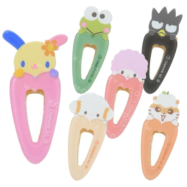 Sanrio 三麗鷗 壓克力造型鐵髮夾 (探頭款) 酷企鵝 大眼蛙 小麥粉 可樂玲 Piano 花小兔