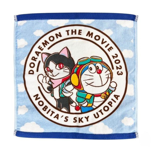 Doraemon 哆啦A夢 純棉方巾 34x35cm  (空的理想鄉)