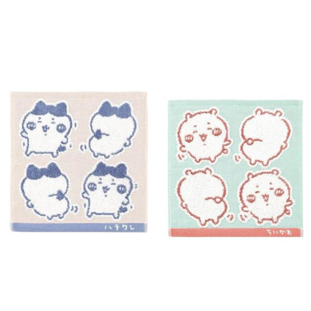 (特價)(Chiikawa 吉伊卡哇 純棉小方巾 25x25cm  (跳舞款) 吉伊 小八