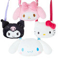 Sanrio 三麗鷗 絨毛玩偶造型斜背包 (大臉款) Kitty 美樂蒂 酷洛米 大耳狗