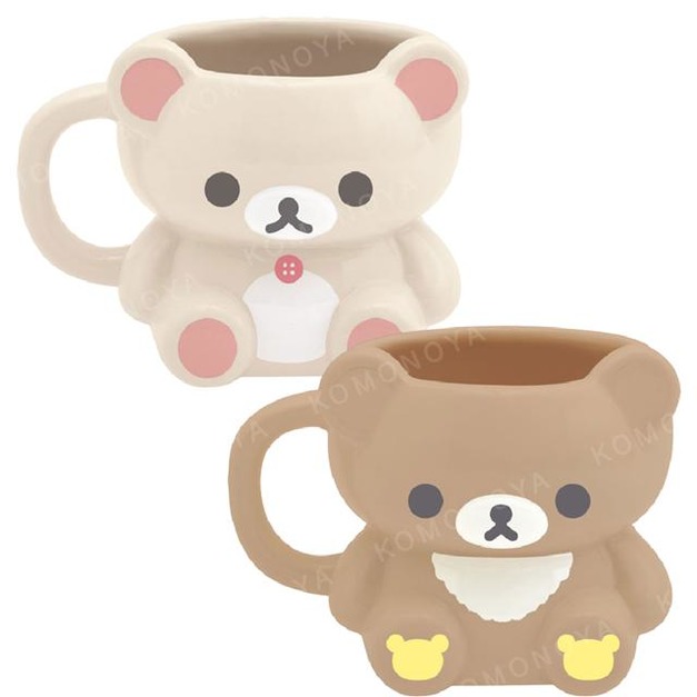 San-X 陶瓷造型馬克杯 (坐姿款) 牛奶熊 蜜茶熊