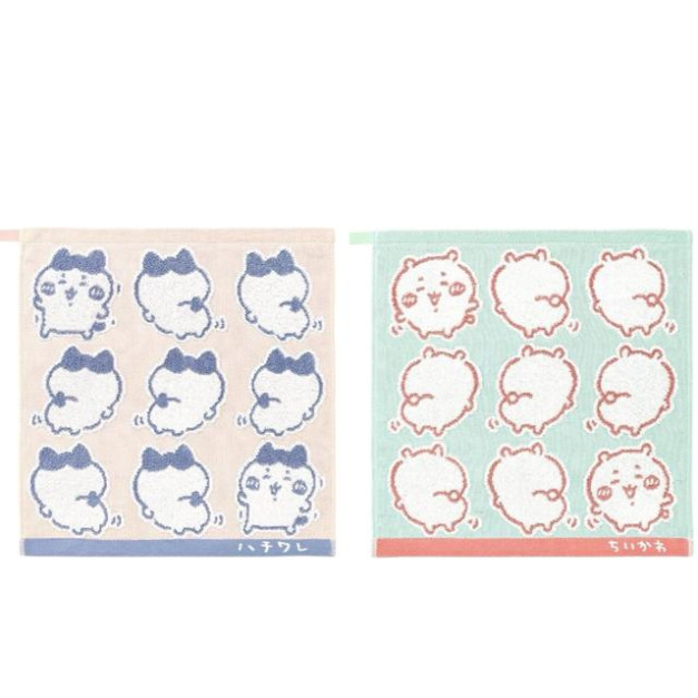 (特價)Chiikawa 吉伊卡哇 純棉方巾 34x35cm  (跳舞款) 吉伊 小八