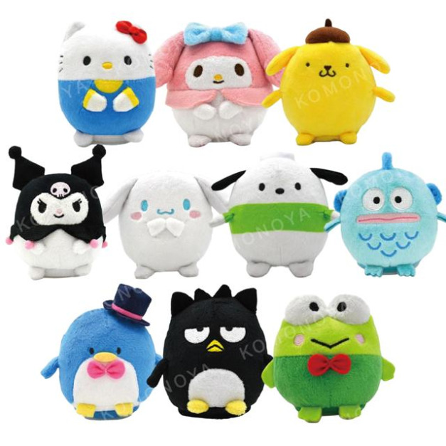 Sanrio 三麗鷗 絨毛玩偶說話娃娃 (圓滾滾款) 漢頓 布丁狗 美樂蒂 大眼蛙