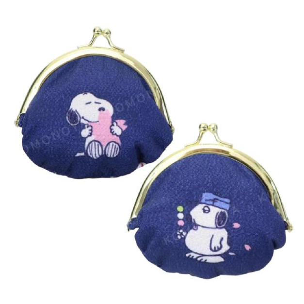 史努比 尼龍口金零錢包 (櫻花款) 歐拉夫