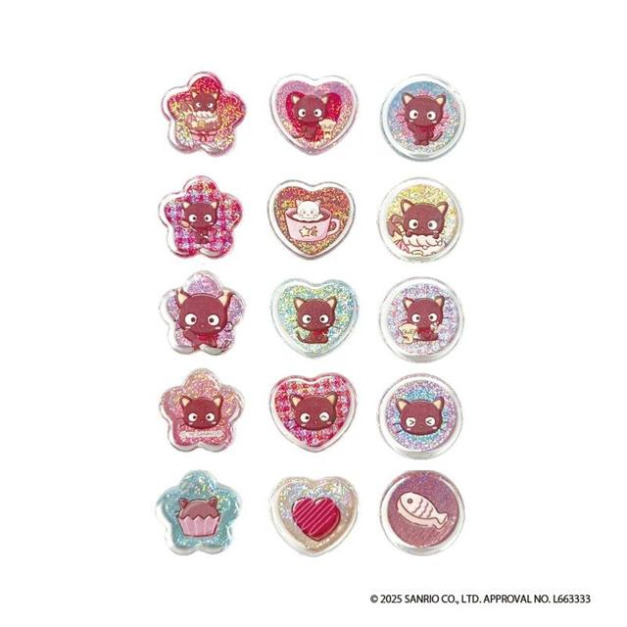 Sanrio 三麗鷗 巧克貓 水晶貼紙組 15枚入 (巧克力款)