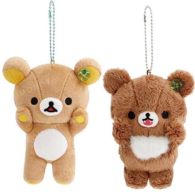 San-X 拉拉熊 絨毛玩偶吊飾 (幸運草款) 拉拉熊 蜜茶熊