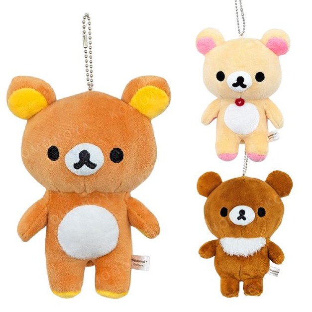 San-X 拉拉熊 絨毛玩偶零錢包吊飾 (站姿款) 牛奶熊 蜜茶熊