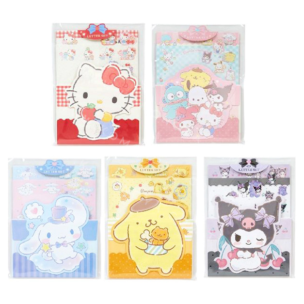 Sanrio 三麗鷗 造型貼紙信紙組 (小夥伴款) Kitty 酷洛米 布丁狗 大耳狗 大集合