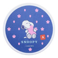 史努比 陶瓷圓形杯墊 (藍滿版櫻花款)
