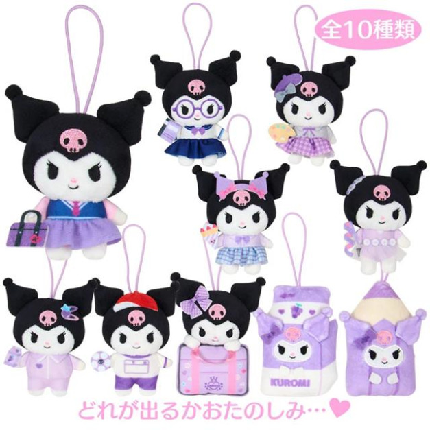 ▲新品特價 Sanrio 三麗鷗 酷洛米 絨毛玩偶吊飾 全套盲盒10入組 (懷舊校園系列)
