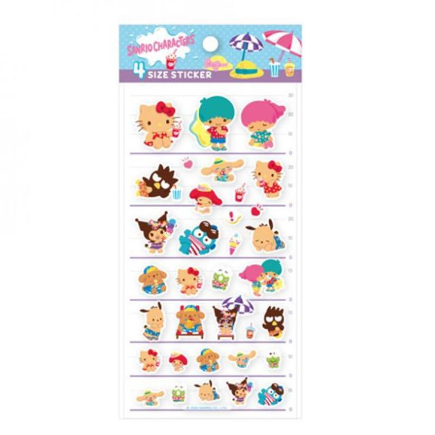 Sanrio 三麗鷗夾河 透明造型貼紙 (曬黑款)