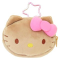 Sanrio 三麗鷗 Hello Kitty 絨毛造型零錢包吊飾 (曬黑款)