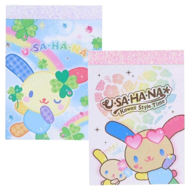 Sanrio 三麗鷗 花小兔 迷你便條本 (幸運草/曬黑)