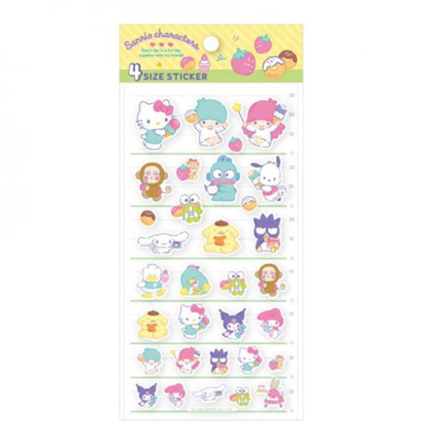 Sanrio 三麗鷗夾河 透明造型貼紙 (甜點款)