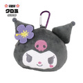 Sanrio 三麗鷗 絨毛造型零錢包吊飾 (扶桑花款) Kitty 美樂蒂 大耳狗 酷洛米_3