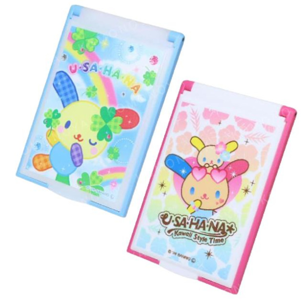Sanrio 三麗鷗 花小兔 塑膠方形隨身鏡 (幸運草/曬黑)