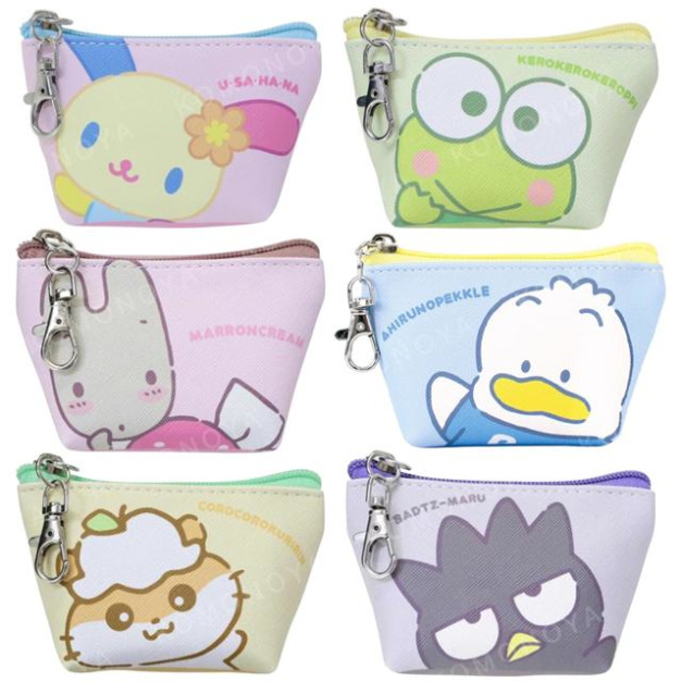 Sanrio 三麗鷗 皮質三角零錢包吊飾 (大臉款) 大眼蛙 兔媽媽 酷企鵝