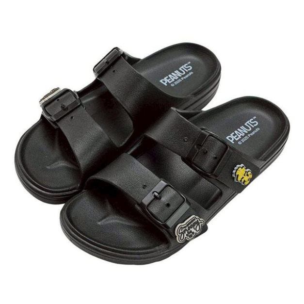 史努比 塑膠伯肯拖鞋 36-39(黑款)