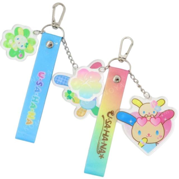Sanrio 三麗鷗 花小兔 造型標籤吊飾 (幸運草/曬黑)
