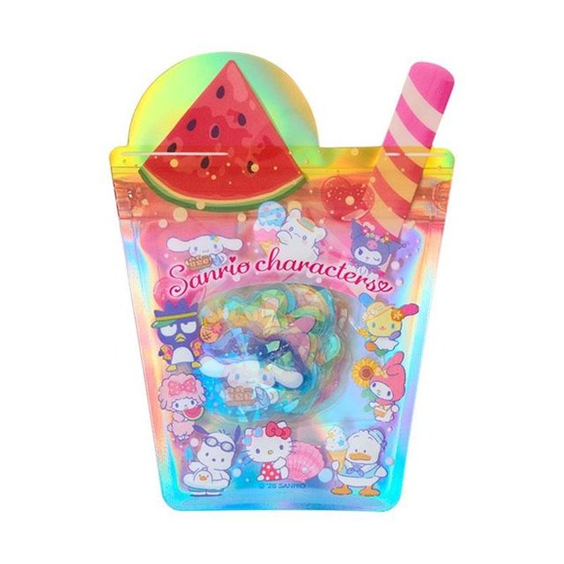 Sanrio 三麗鷗大集合 夾鏈袋造型貼紙組 30枚入 (夏日汽水)