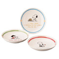 史努比 陶瓷圓盤3入組 21cm (彩色動作款)
