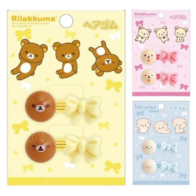 San-X 拉拉熊 意志薄弱醬 彈力髮圈兩入組 (蝴蝶結款)