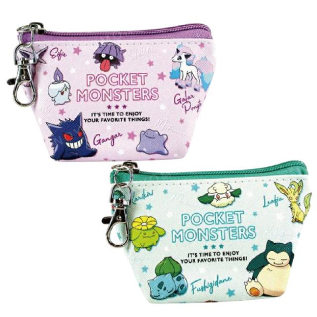 寶可夢 皮質三角零錢包吊飾 (滿版款)