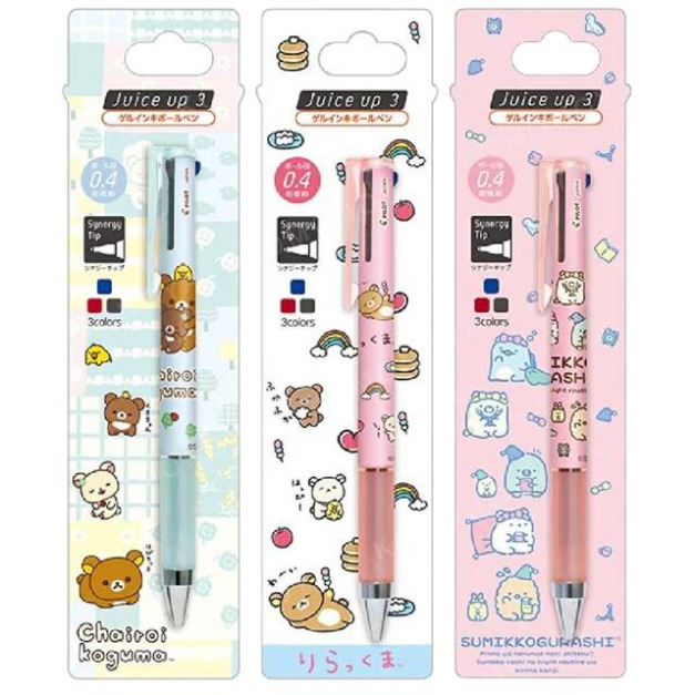 San-X 拉拉熊 角落生物 Juice up 三色原子筆 0.4mm