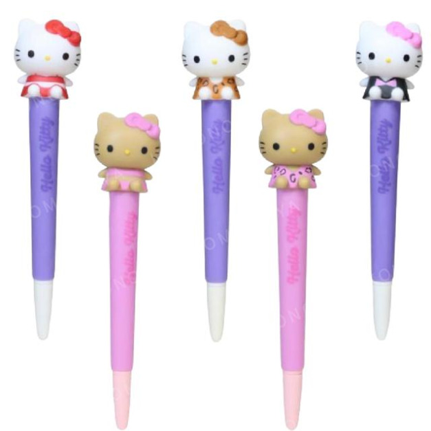 Sanrio 三麗鷗 Hello Kitty 造型軟Q公仔原子筆  黑 (坐姿款)