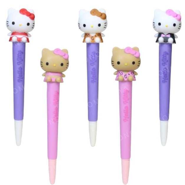 Sanrio 三麗鷗 Hello Kitty 造型軟Q公仔原子筆  黑 (坐姿款)