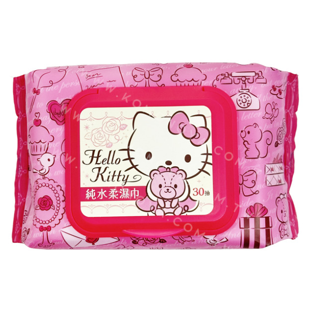 Sanrio 三麗鷗Hello Kitty 超純水濕紙巾 30抽 附蓋