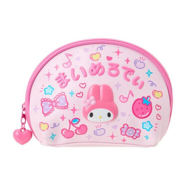 Sanrio 三麗鷗 美樂蒂 皮質拉鍊化妝包 (懷舊校園系列)