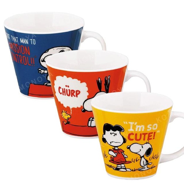 史努比 陶瓷馬克杯 340ml (紅/藍/黃款)