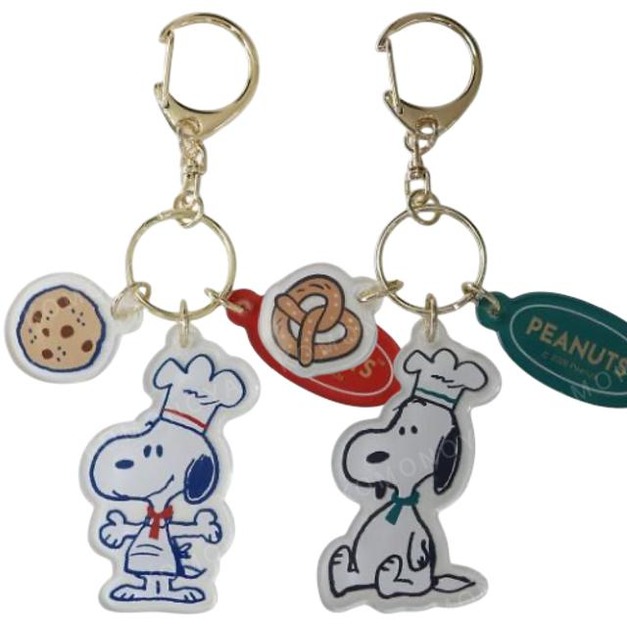 史努比 壓克力三連鑰匙圈 (廚師款)