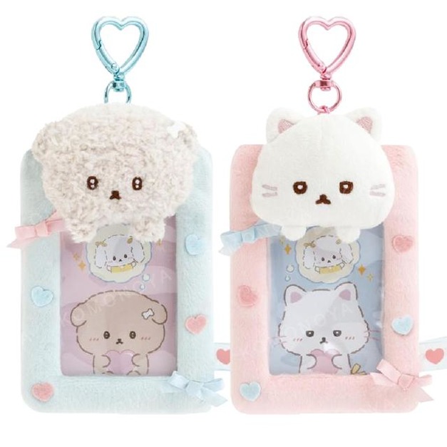 San-X 意志薄弱醬 逃避小狗 絨毛造型拍立得小卡收納套鑰匙圈 (探頭款)