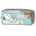 史努比 皮質窗口拉鍊筆袋 (薄荷巧克力款)