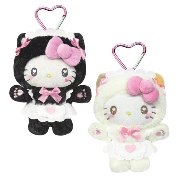 Sanrio 三麗鷗 Hello Kitty 絨毛玩偶零錢包吊飾 (貓貓女僕)