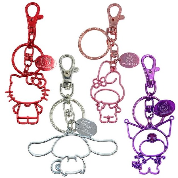 Sanrio 三麗鷗 金屬造型鑰匙圈 (輪廓款) Kitty 美樂蒂 酷洛米 大耳狗
