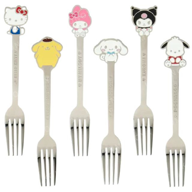 Sanrio 三麗鷗 不鏽鋼造型叉子 (角色款) Kitty 美樂蒂 布丁狗 酷洛米