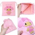 Sanrio 三麗鷗 尼龍刺繡束口袋 (曬黑款) Kitty 美樂蒂 酷洛米_2